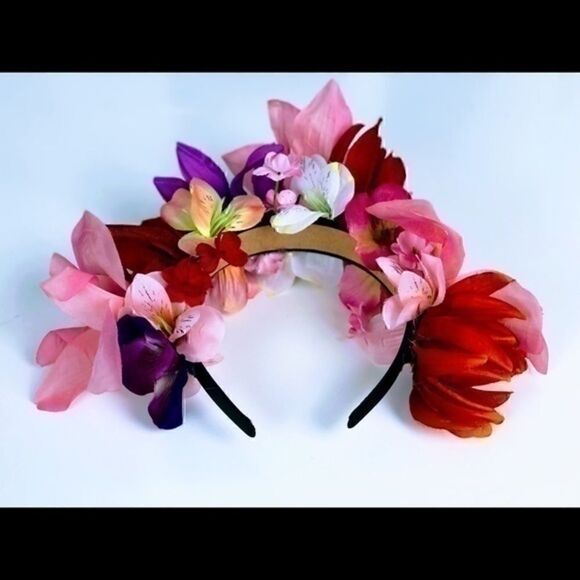 Stunning Handmade Colorful Flower Crown - Picture 2 of 7